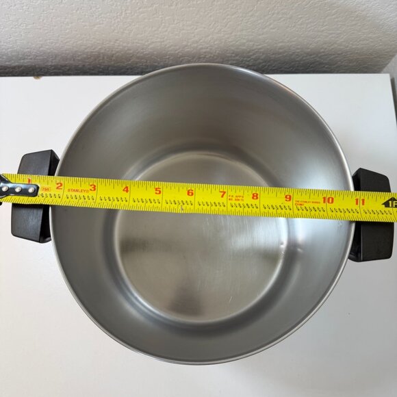 Vintage Revere Ware 8 QT Stock Pot w/ Lid Copper Clad 1801 Clinton ILL USA - Picture 11 of 16